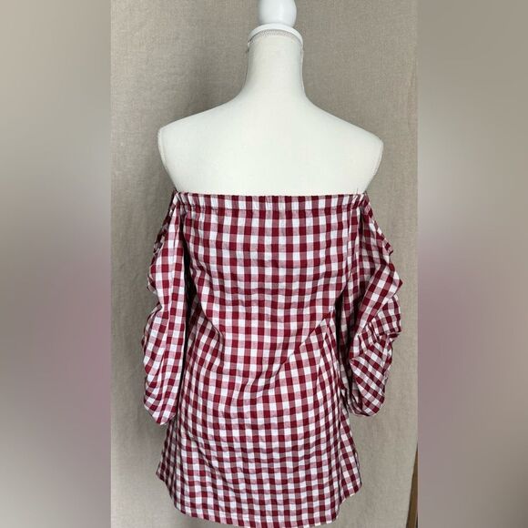 REVOLVE MLM Label Pillar Dress XS Red White Check Gingham Tailgate Summer - Picture 7 of 9